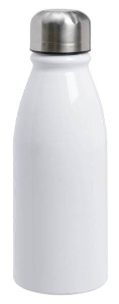 Obrázky: Bílá hliníková láhev 500ml s nerezovým víčkem