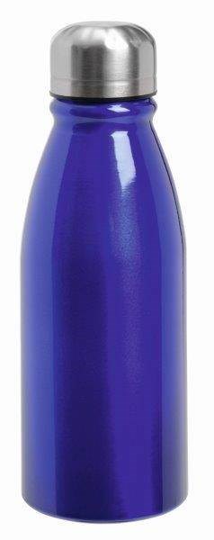 Obrázky: Modrá hliníková láhev 500ml s nerezovým víčkem