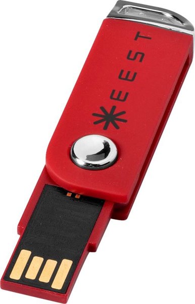 Obrázky: Červený otočný USB flash disk, úchyt na klíče, 32GB, Obrázek 12