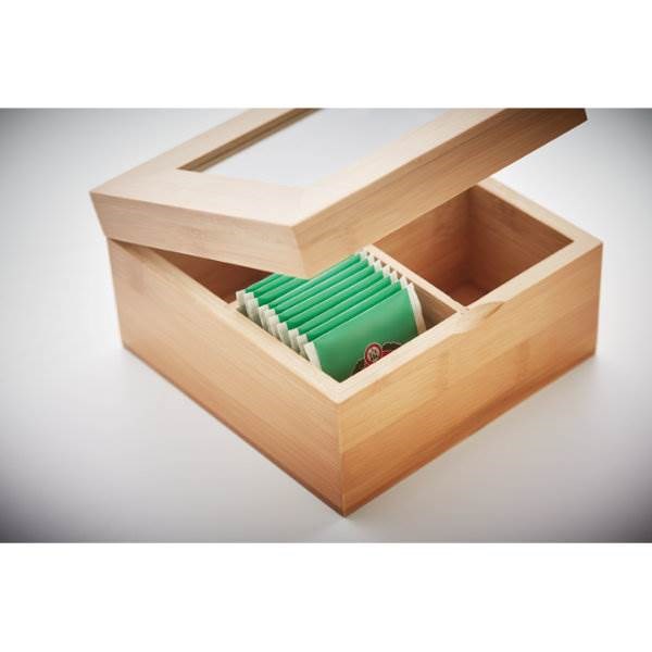 Obrázky: Bambusová krabice na čaj, 4 přihrádky, Obrázek 4