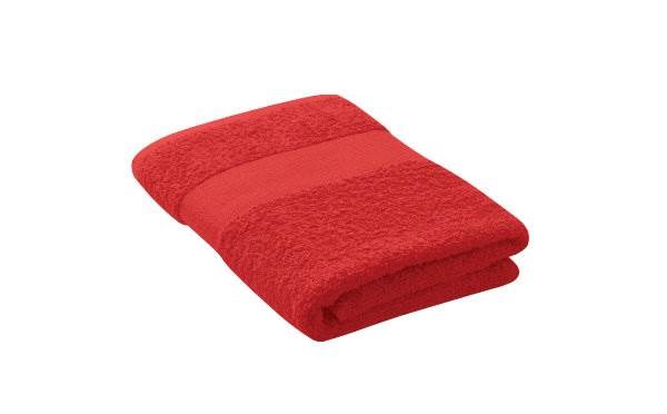 Obrázky: Červený bavlněný ručník 100 x 50 cm