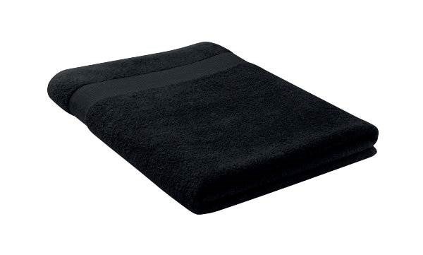Obrázky: Černý bavlněný ručník 180 x 100 cm