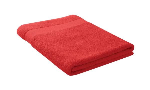 Obrázky: Červený bavlněný ručník 180 x 100 cm