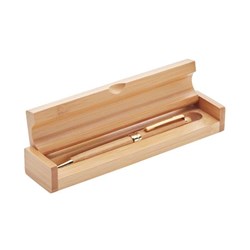 Obrázky: Bambusové kuličkové pero v krabičce z bambusu, MN