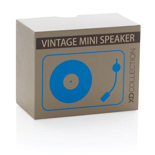 Obrázky: Mini Vintage bezdrátový reproduktor 3W, sv. modrý, Obrázek 10