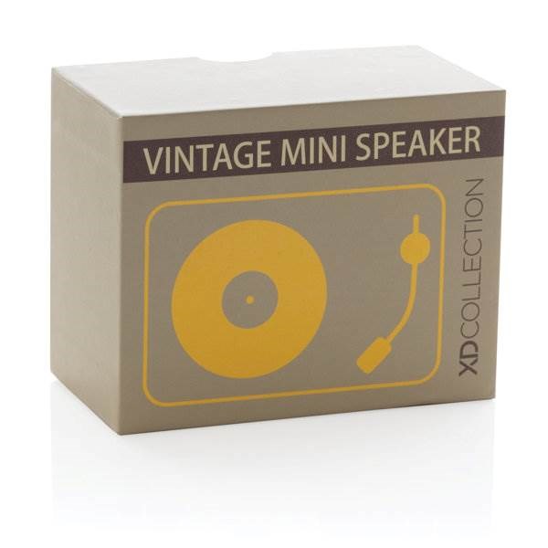 Obrázky: Mini Vintage bezdrátový reproduktor 3W, žlutý, Obrázek 9