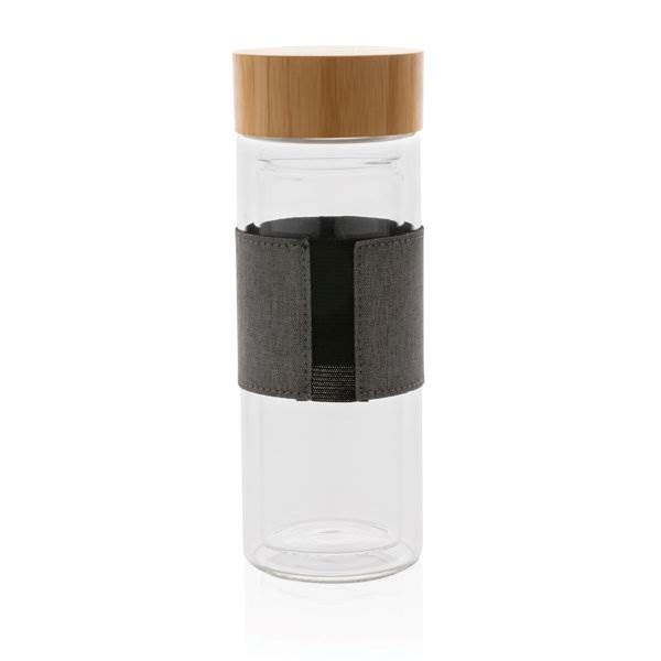 Obrázky: Dvoustěnná skleněná láhev 360 ml s úchopem z rPET, Obrázek 17
