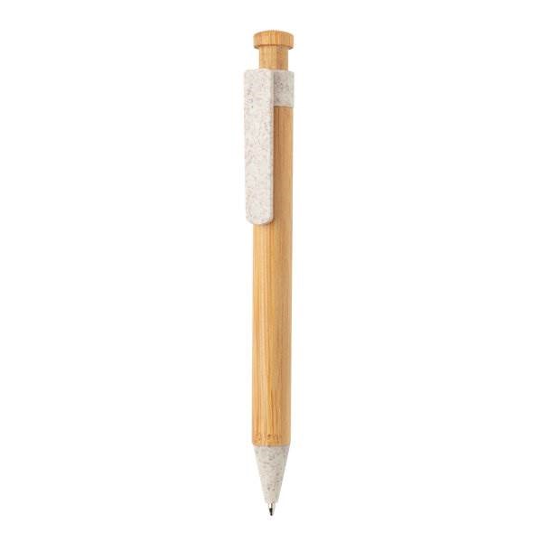 Obrázky: Bambusové pero s bílým klipem z pšeničné slámy, Obrázek 4