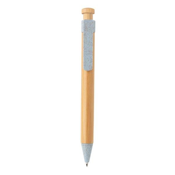 Obrázky: Bambusové pero s modrým klipem z pšeničné slámy, Obrázek 6