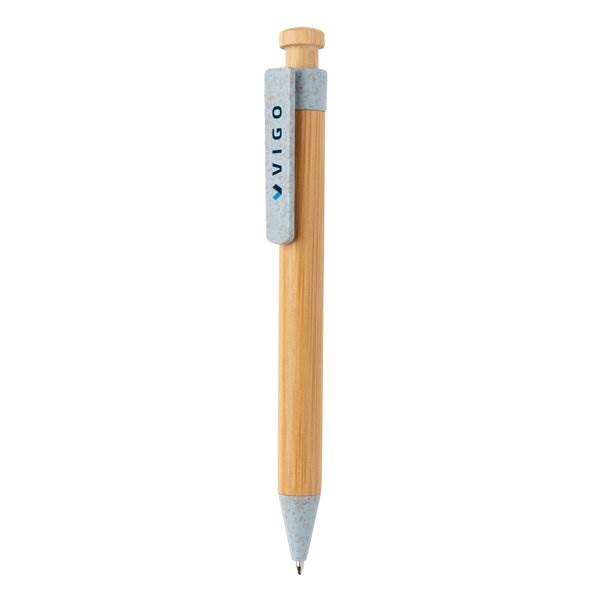 Obrázky: Bambusové pero s modrým klipem z pšeničné slámy, Obrázek 7