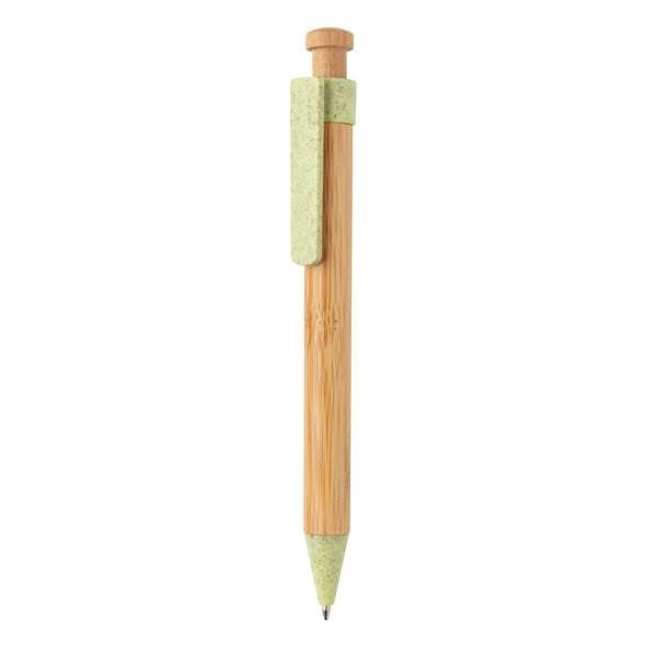 Obrázky: Bambusové pero se zeleným klipem z pšeničné slámy, Obrázek 4