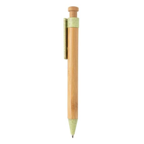 Obrázky: Bambusové pero se zeleným klipem z pšeničné slámy, Obrázek 5