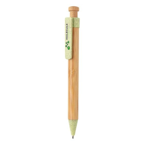 Obrázky: Bambusové pero se zeleným klipem z pšeničné slámy, Obrázek 7