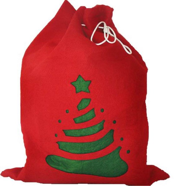 Obrázky: Dárková taška s vánočním motivem, červená