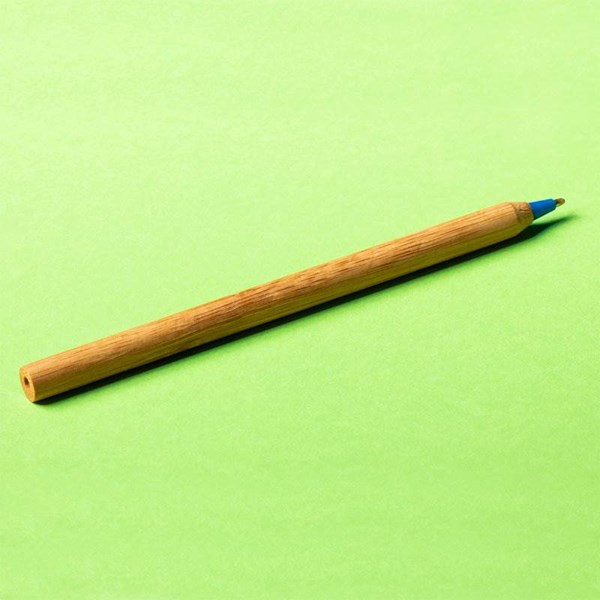 Obrázky: Kuličkové pero z bambusu, modré