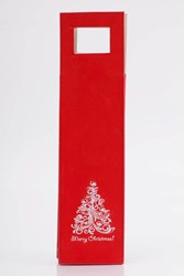 Obrázky: Taška na víno s vánočním motivem, červená