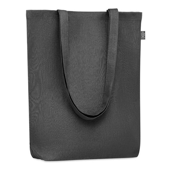 Obrázky: Černá nákupní taška z konopné látky, 200g