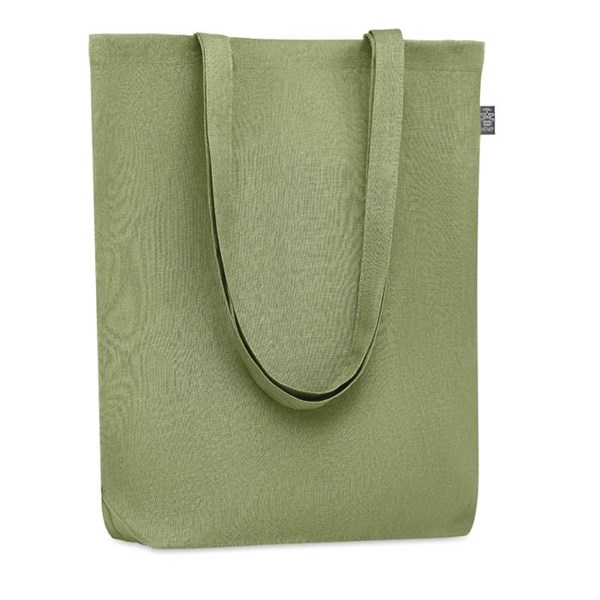 Obrázky: Zelená nákupní taška z konopné látky, 200g