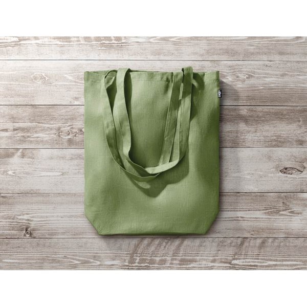 Obrázky: Zelená nákupní taška z konopné látky, 200g, Obrázek 2