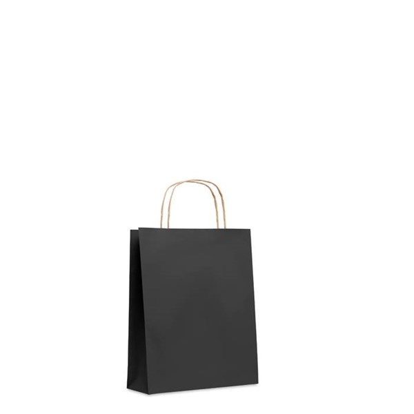 Obrázky: Papírová taška černá 18x8x21cm, kroucená držadla