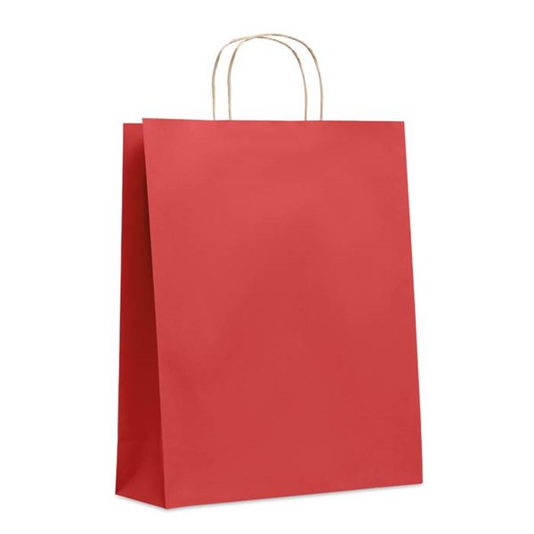 Obrázky: Papírová taška červená 32x12x40cm,kroucená držadla