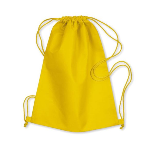 Obrázky: Jednoduchý žlutý batoh z netkané textilie