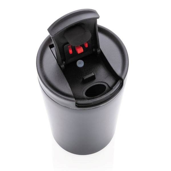 Obrázky: Černý nepropustný termohrnek se zámkem, 450 ml, Obrázek 5