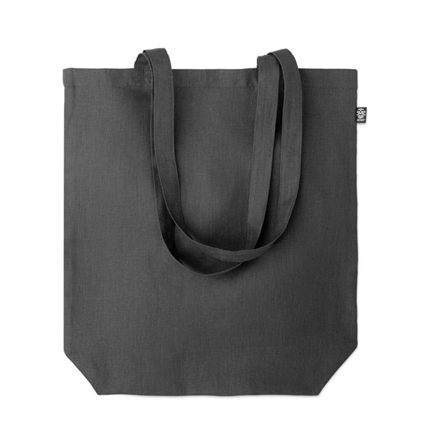Obrázky: Černá nákupní taška z konopné látky, 200g, Obrázek 2