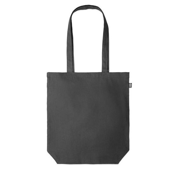 Obrázky: Černá nákupní taška z konopné látky, 200g, Obrázek 4