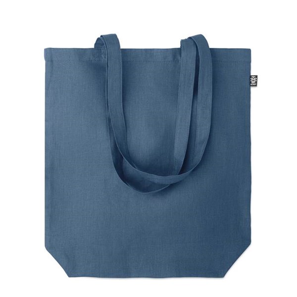 Obrázky: Modrá nákupní taška z konopné látky, 200g, Obrázek 2