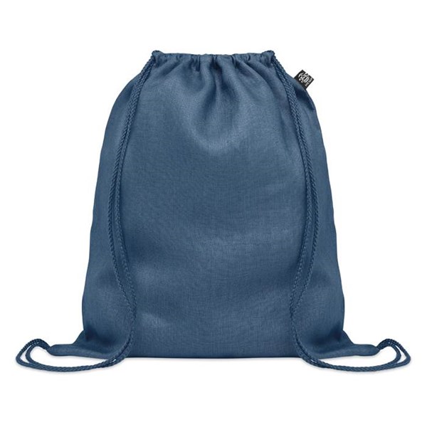 Obrázky: Modrý stahovací batoh z konopí, Obrázek 3