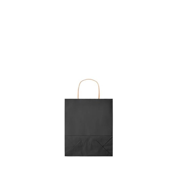 Obrázky: Papírová taška černá 18x8x21cm, kroucená držadla, Obrázek 6