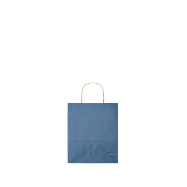 Obrázky: Papírová taška modrá 18x8x21cm, kroucená držadla, Obrázek 6