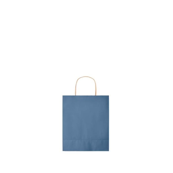 Obrázky: Papírová taška modrá 18x8x21cm, kroucená držadla, Obrázek 7