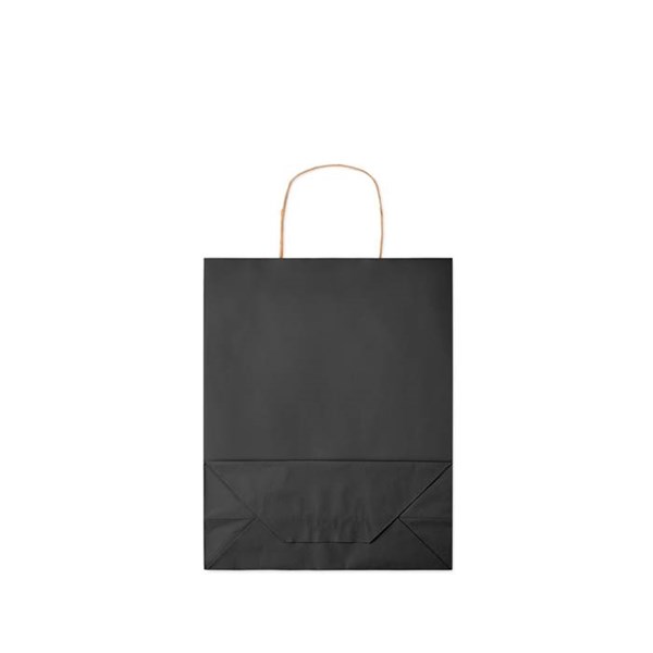 Obrázky: Papírová taška černá 25x11x32cm, kroucená držadla, Obrázek 4