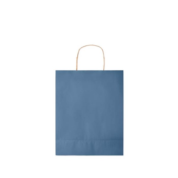Obrázky: Papírová taška modrá 25x11x32cm, kroucená držadla, Obrázek 6