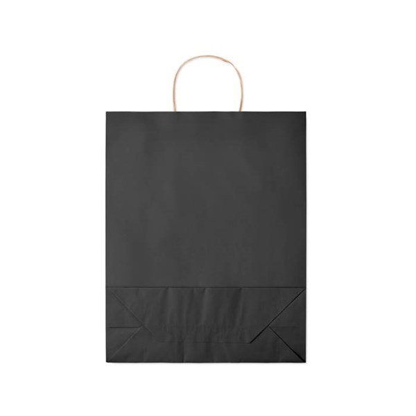 Obrázky: Papírová taška černá 32x12x40cm, kroucená držadla, Obrázek 3