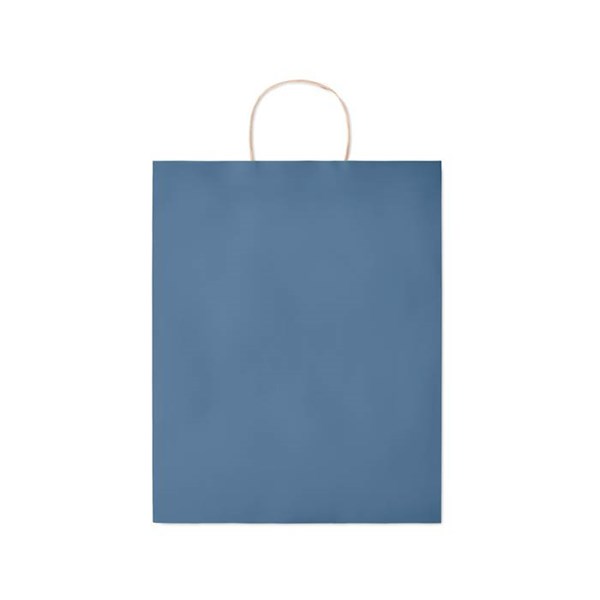 Obrázky: Papírová taška modrá 32x12x40cm, kroucená držadla, Obrázek 3