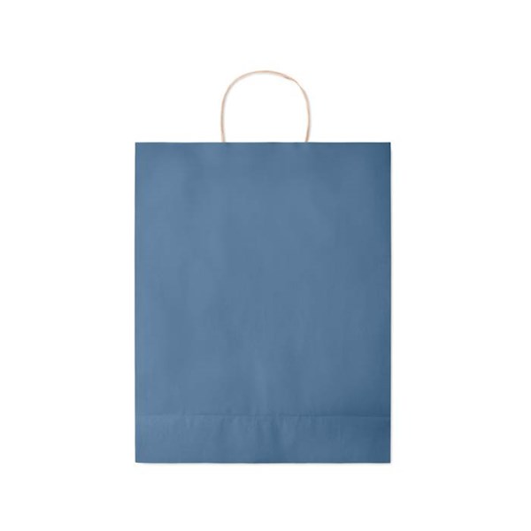 Obrázky: Papírová taška modrá 32x12x40cm, kroucená držadla, Obrázek 5