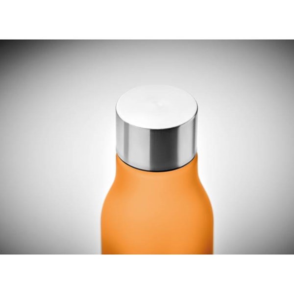 Obrázky: Oranžová láhev z RPET, pogumovaná úprava, 600ml, Obrázek 5