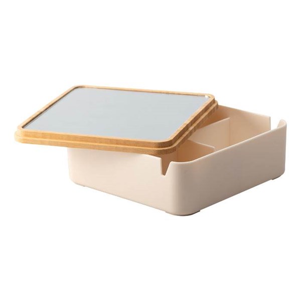 Obrázky: Kosmetická krabička s bambusovým víkem se zrcadlem, Obrázek 3