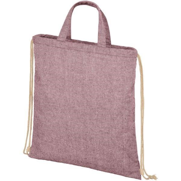 Obrázky: Růžová taška/batoh z recykl. bavlny, 210g
