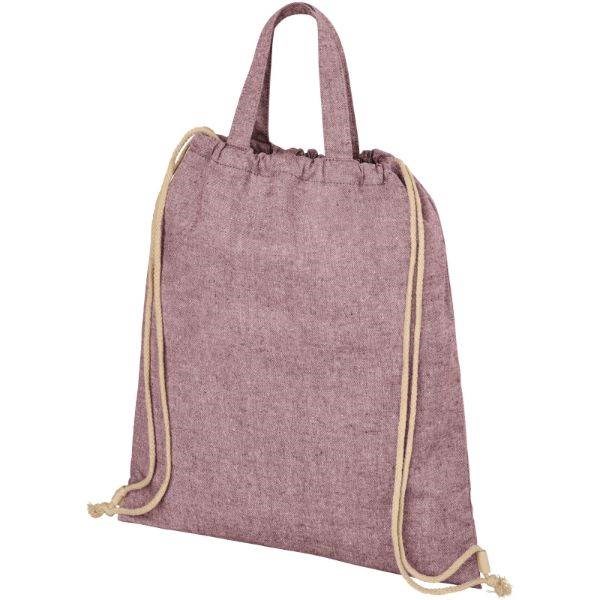 Obrázky: Růžová taška/batoh z recykl. bavlny, 210g, Obrázek 2