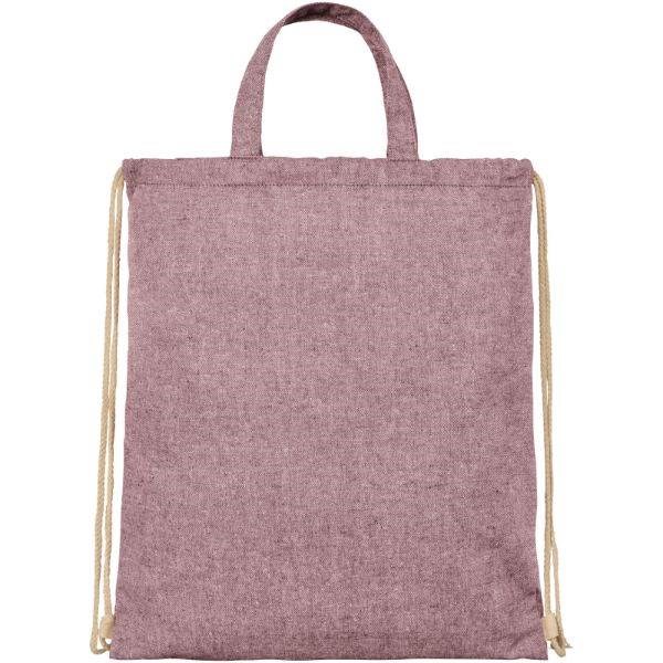 Obrázky: Růžová taška/batoh z recykl. bavlny, 210g, Obrázek 3
