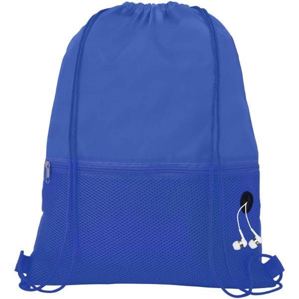 Obrázky: Modrý batoh, 1 kapsa na zip, průvlek sluchátka, Obrázek 3