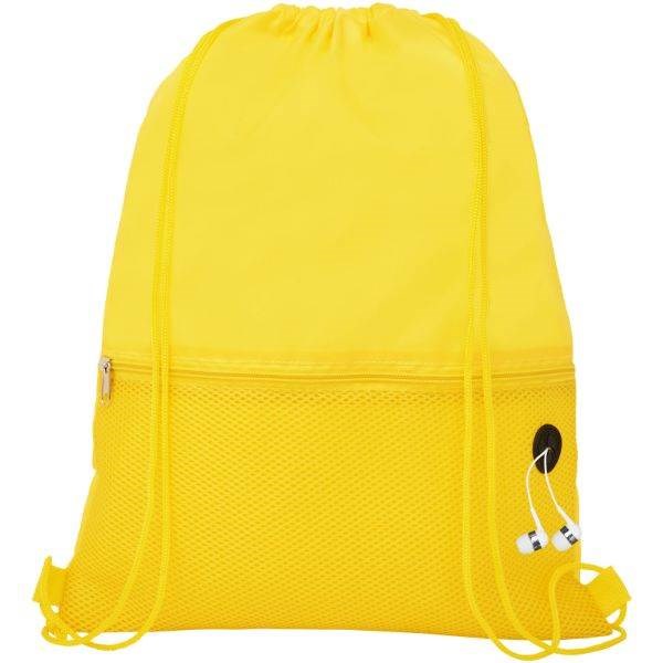 Obrázky: Žlutý batoh, 1 kapsa na zip, průvlek sluchátka, Obrázek 3