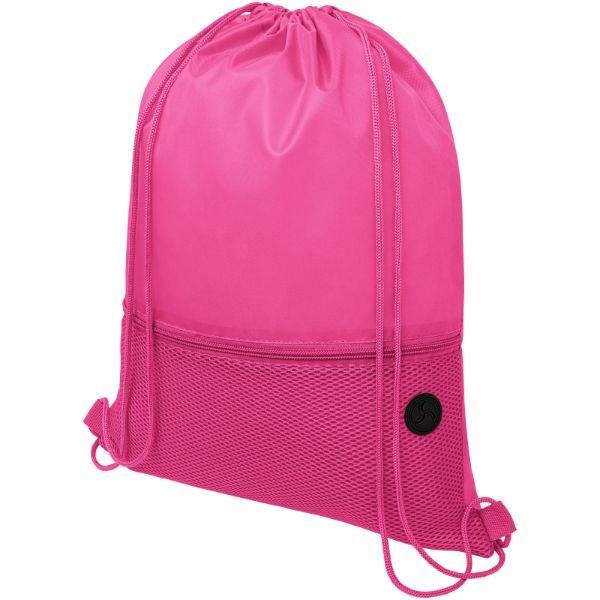 Obrázky: Růžový batoh, 1 kapsa na zip, průvlek sluchátka