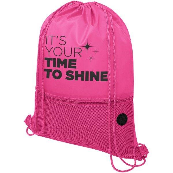 Obrázky: Růžový batoh, 1 kapsa na zip, průvlek sluchátka, Obrázek 7