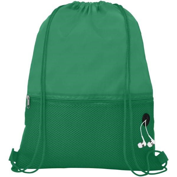 Obrázky: Zelený batoh, 1 kapsa na zip, průvlek sluchátka, Obrázek 3