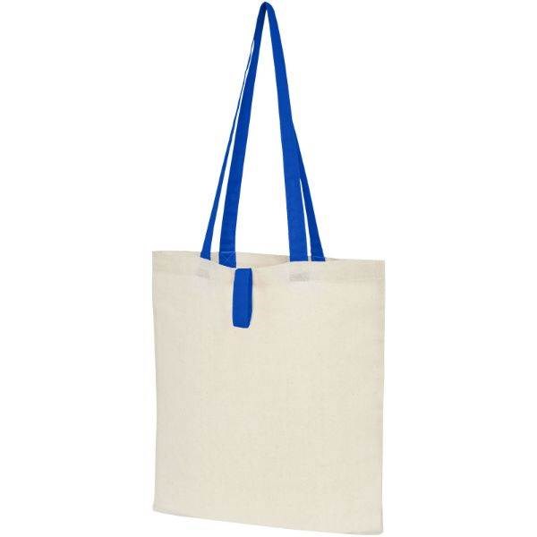 Obrázky: Přírodní nákupní taška, modré držadla, BA 100g